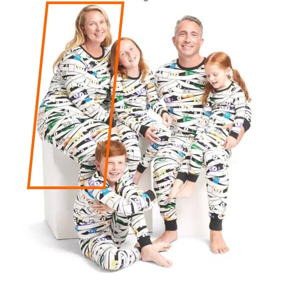 Hyde and Eek! Boutique Women's Cute Mummy Glow-in-the-Dark Pajamas Sz Small NWT - Picture 5 of 6